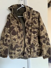Cabelas Youth XL Camo Dry Hydrophilic PU Coating Hunting Coat Parka Old School