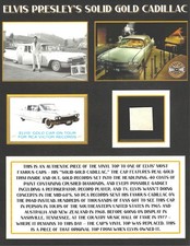 Elvis Presley Personal Owned Solid Gold Cadillac Vinyl Top Swatch