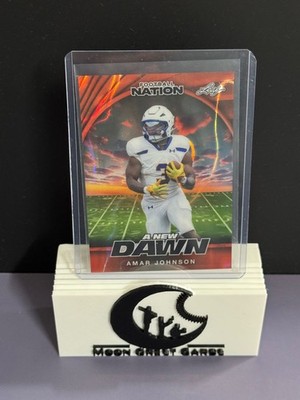 Amar Johnson (RC | #1/1 | Proof) -- 2025 Leaf Football Nation | SDSU | Chargers