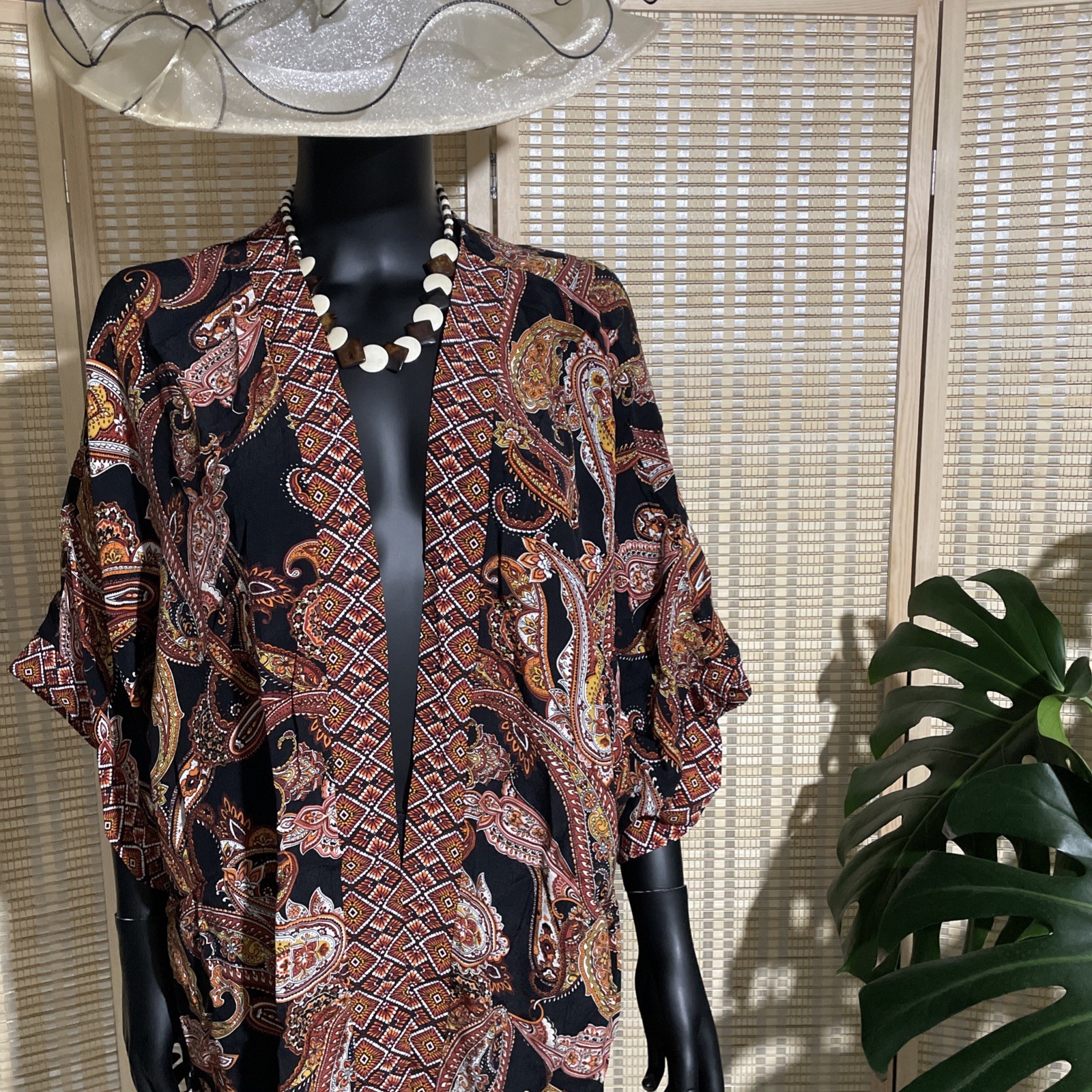 New Wallis Paisley Printed Tunic loose Top blazer type size M - rrp£35 image 3