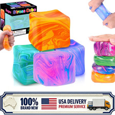 Gel Fill Cube Squeeze Stress Toys Adults Squishies Anxiety Relief