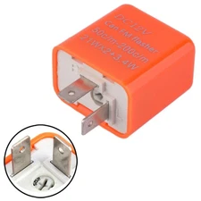 2 Pin Speed Adjustable LED Flasher Relay Motorcycle Turn Signal Indicator 12V b