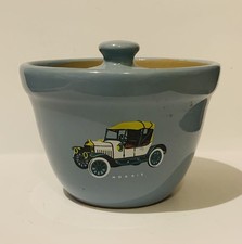 Vintage Denby Storage Jar Pot Vintage Car. Multi Coloured Design 1960s