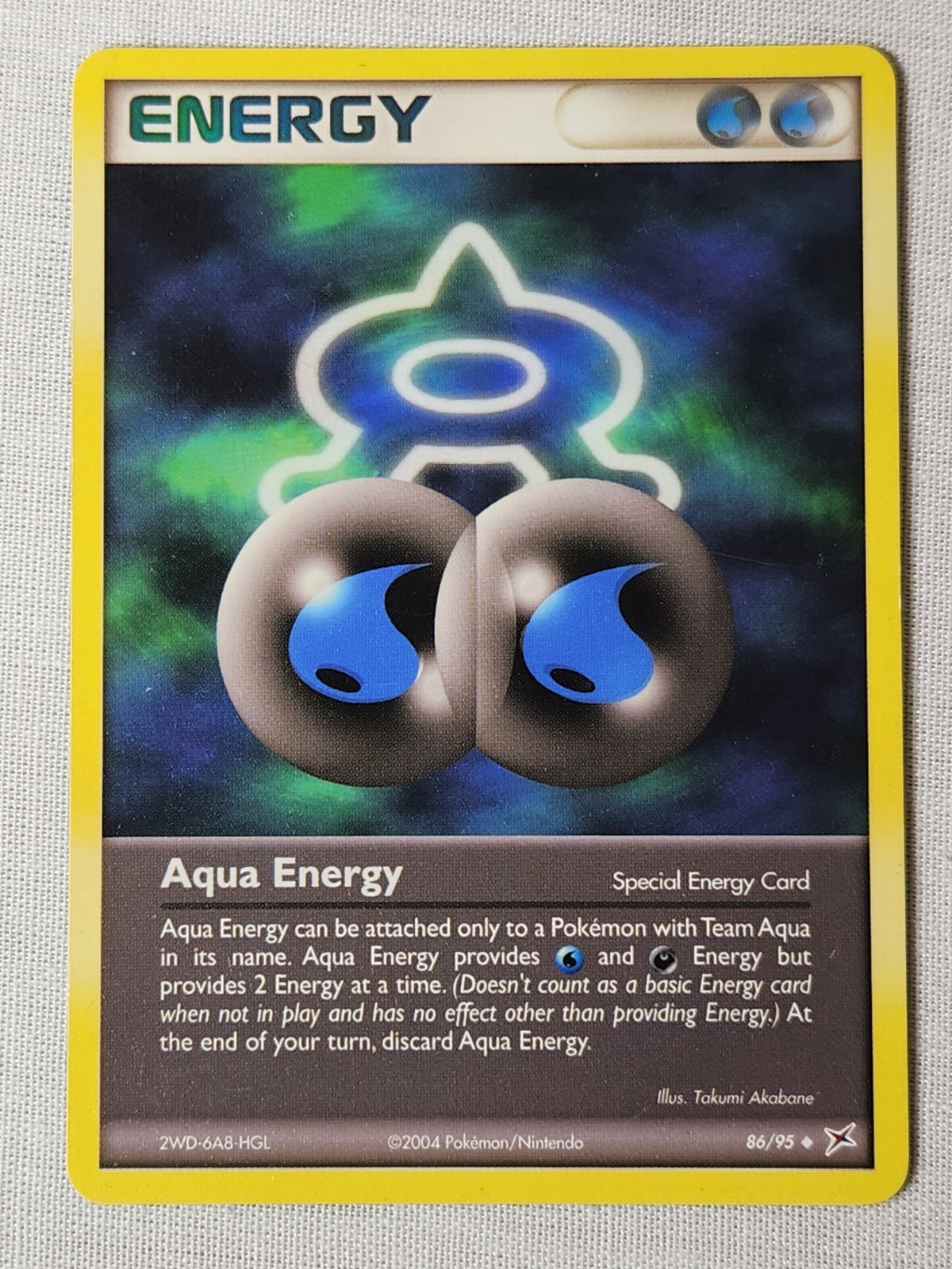 NM Aqua Energy - Non-Holo #86 Team Magma vs Team Aqua Pokemon TCG