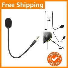 Black Gaming Headset Microphone with 360-Degree Pivot and Noise Cancellation