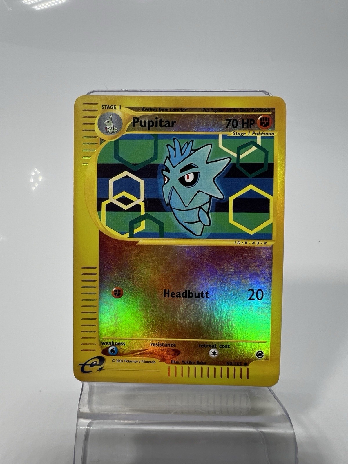 Pupitar - 90/165 - Pokemon Expedition Reverse Holo Rare Card LP