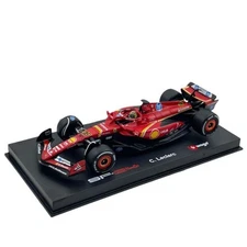 F1 Bburago 1/43 Signature Ferrari SF-24 Charles Leclerc #16 Winner Action Figure ...