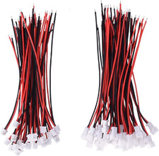 Letool 30 Pairs JST 1.25Mm 2 Pin Micro Male Female Connector Plug with Red Black