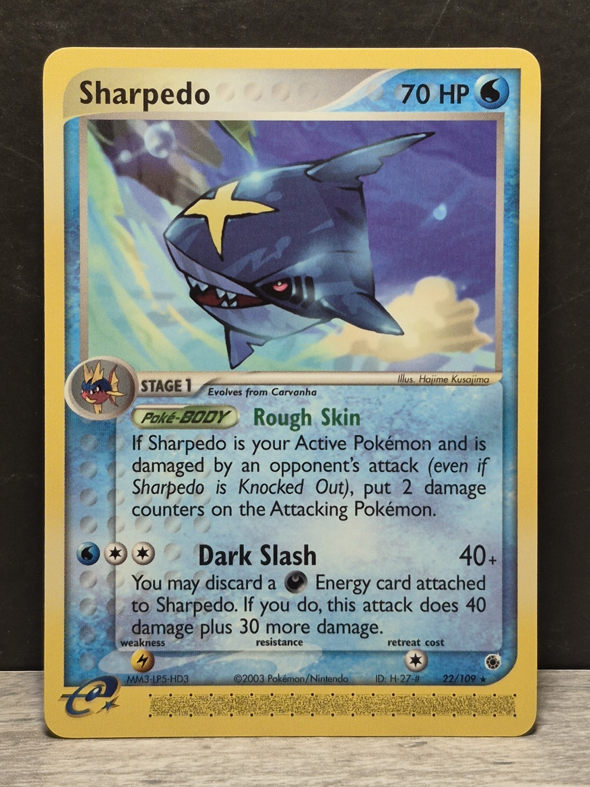 Pokemon EX Ruby & Sapphire  22/109 Sharpedo Card 