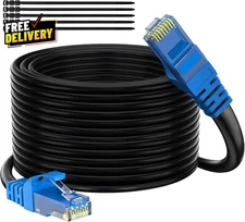 Cat6 Outdoor Ethernet Cable 200ft Waterproof Direct Burial POE LAN Cord