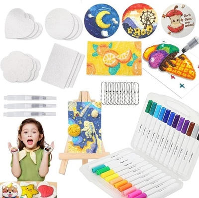 BRANDED Funvalley Surperfect Magic Puffy Paint Kit, 50Pcs 3D Magic Foam Texture Painting