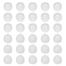 60Pcs Memory Foam Earbud Tips 13mm / 0.51" Large Ear Bud Tips Transparent White