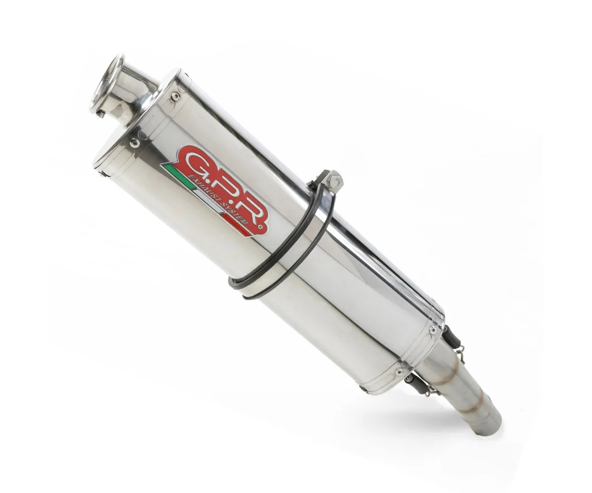 Inox polished GPR Exhaust Muffler Trioval Approved Benelli Trk 502 X 2021 2024