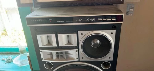 Vintage Pioneer CS-903 4-way floor speakers 15”woofer & multiple horns  - product listing photo
