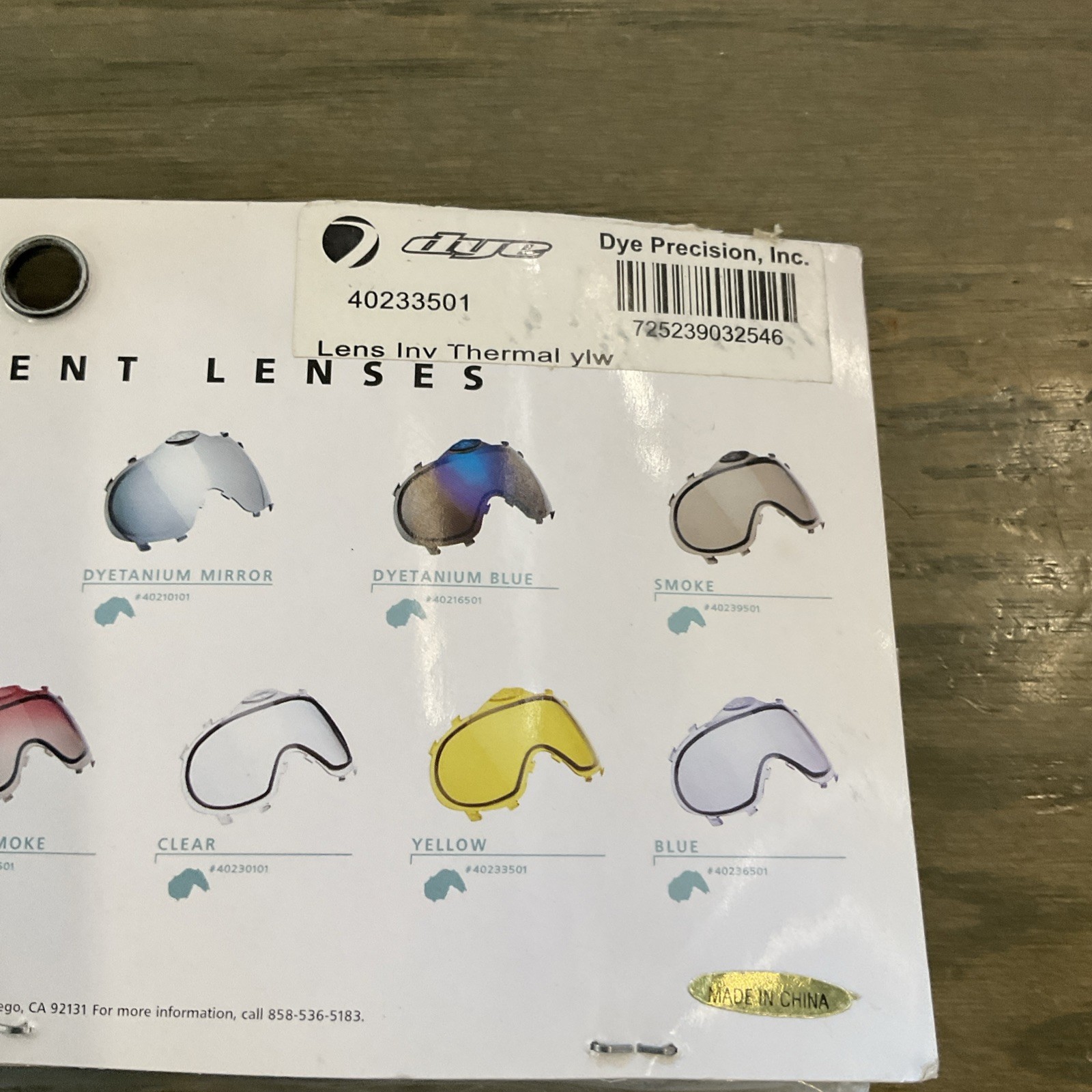 New Old Stock Yellow Dye Invision I3 Lenses