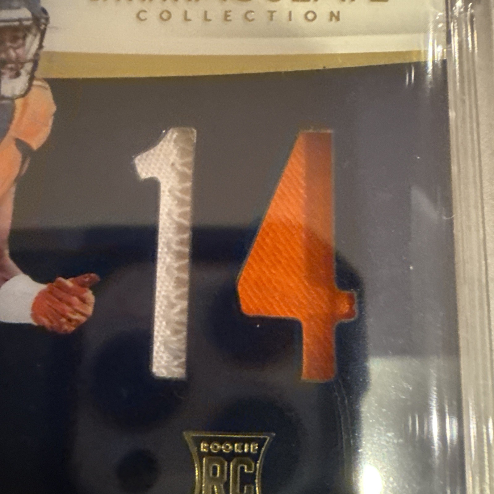 2018 Panini Immaculate Collection - RC Patch Auto Courtland Sutton  #/14 POP 1 view 4