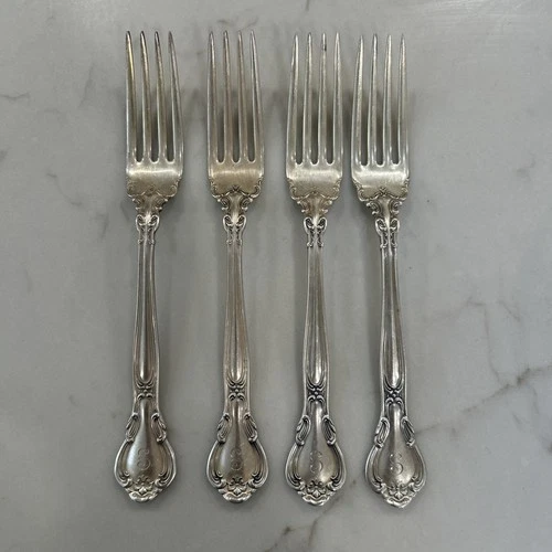 Set of 4 Gorham Chantilly Sterling Silver Forks – Hallmarked Vintage 186 Grams