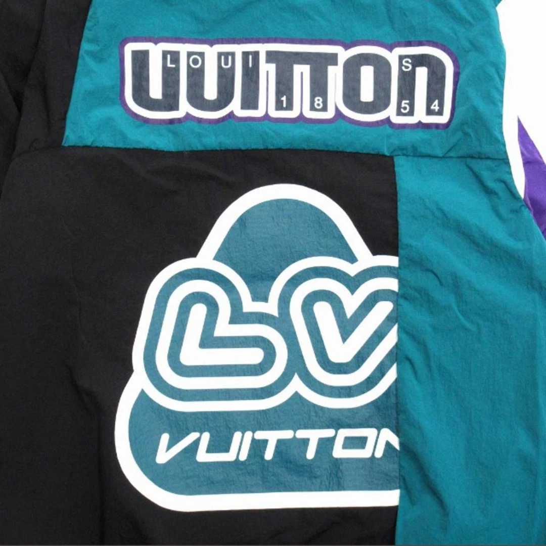 LOUIS VUITTON（LV） Louis Vuitton 22aw Patchwork Logo Nylon Giacca Blouson Felpa con Cappuccio RM222 U