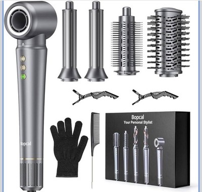 Bopcal 5-in-1 Hot Air Brush Multi Styler, 1.25in Barrel, Gray, All Hair
