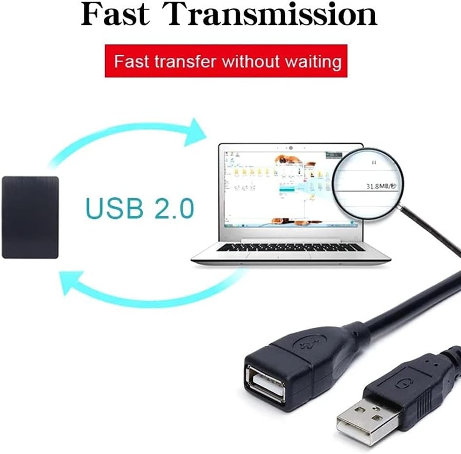 Cable de extensión USB a USB de alta velocidad, adaptador extensor USB 2.0, cable macho/hembra, imagen 10