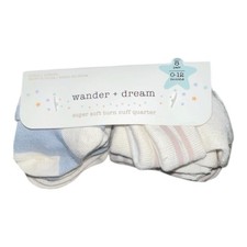 Wander + Dream Infant Baby Socks 8 Pack Multicolor Super Soft Turn Cuff Quarter