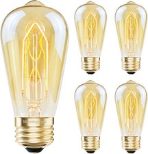 4 Pack E26 Vintage LED Edison Bulbs 40W Equivalent, Dimmable Vintage Light Bulbs