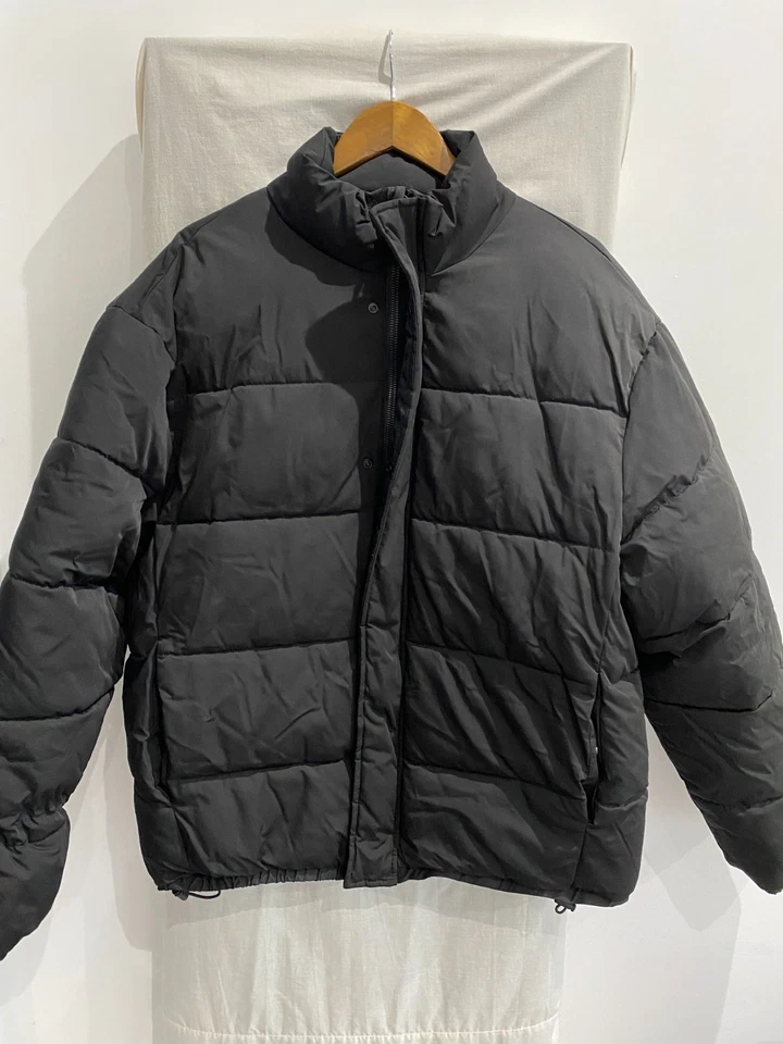 ZARA Black Puffer Coat Size XL - Image 2 of 4