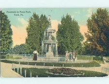 Divided-Back PARK SCENE York Pennsylvania PA H3709