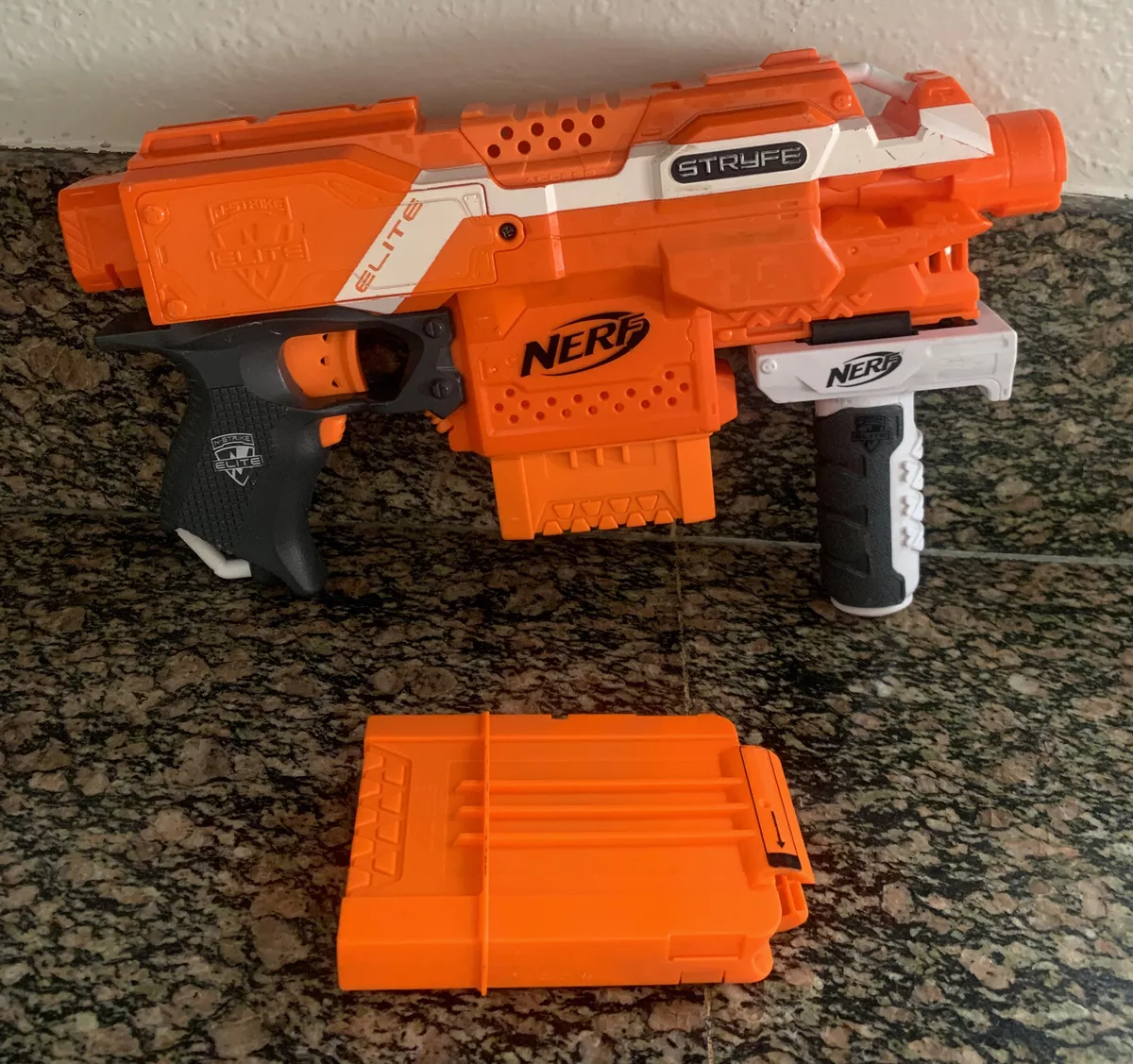 Elite Semi Automatic Nerf Gun/Blaster 6 Ammo Clip Orange | eBay