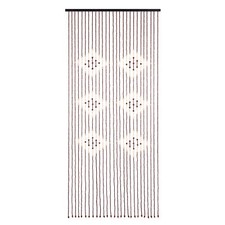 Tenda per Porta in Bambù 200 x 90 cm Tendina Antimosche per Interno e Esterno