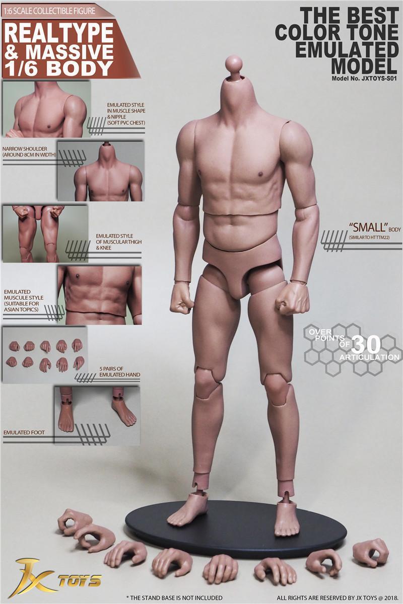JXTOYS S01 S02 S03 1/6 Male Muscular Body NARROW SHOULDER 12