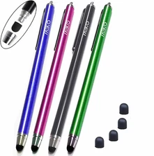 4 Pcs [0.22-inch Rubber Tip Series] 5.5" L Precision Rubber Thin-Tip Stylus