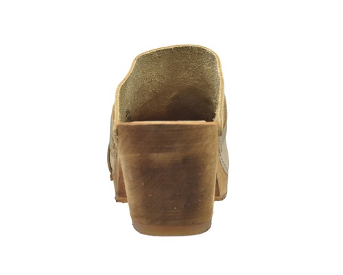 Sanita Wood Manuella Square Women Clogs | Slippers | garden shoes | Oiled Leathe - Picture 4 of 22