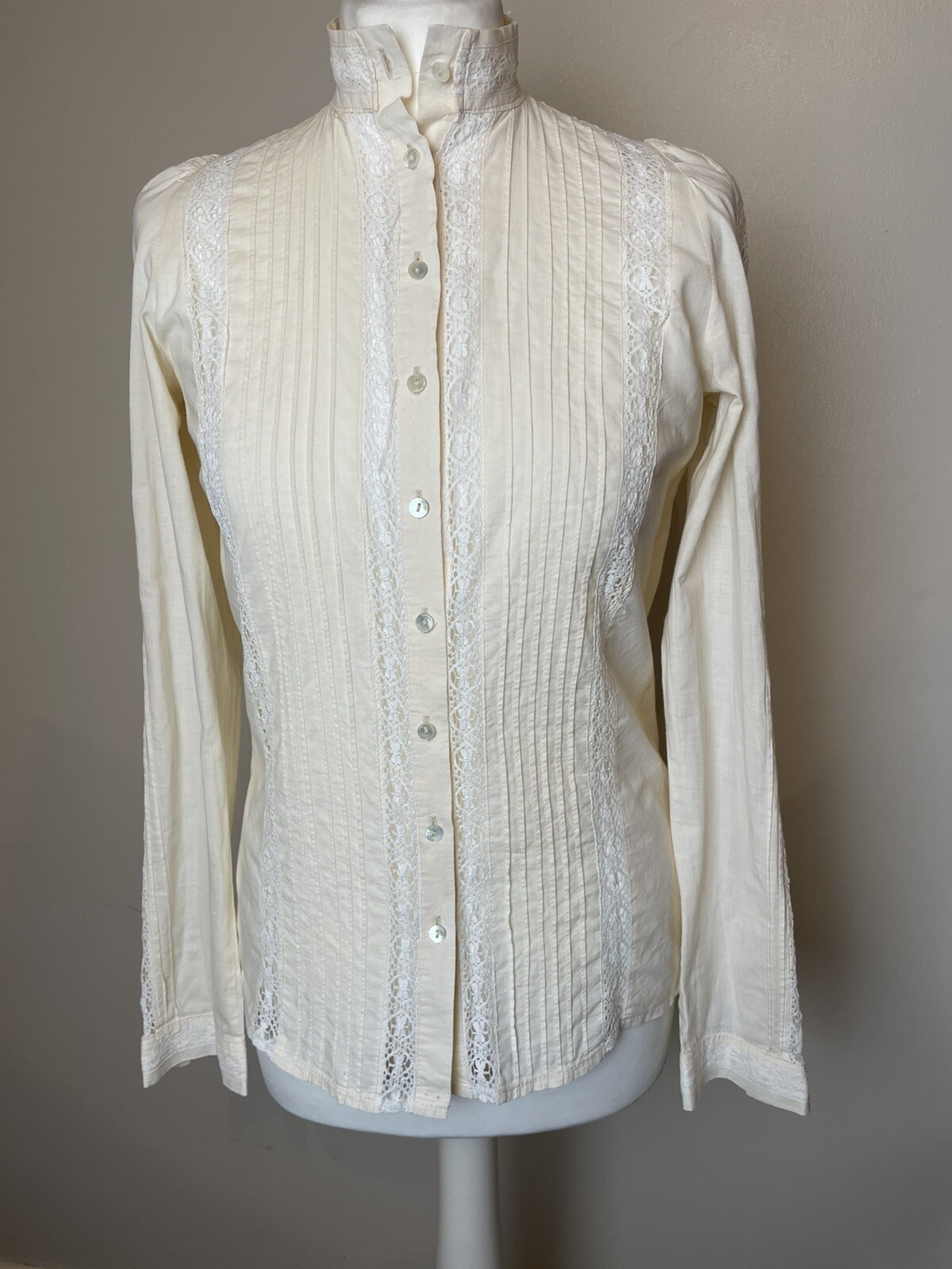 old fashioned high neck blouse