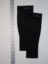 SMARTWOOL Unisex Calf Compression Sleeves X-Large Black Grays, DISCONTINUED
