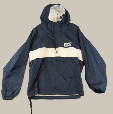 Vintage Walt Disney World Womens 1/2 Zip Nylon Jacket Size M Navy  