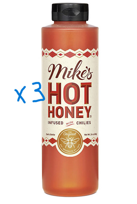 Mike’s Hot Honey, botella exprimidora de 24 oz (paquete de 3), miel con una patada, dulzura