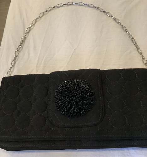 NWOT~ Vera Bradley Classic Black Baroque “Knot Just A Clutch” Handbag - 第 8/11 張圖片