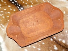 Carved Wooden Dough Bowl Primitive Wood Trencher Tray Rustic Home Decor 19 1/2"