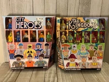 Blokko Figures Go Figure! Lot of 2: City Heroes + The Kingdoms (16 minifigs)