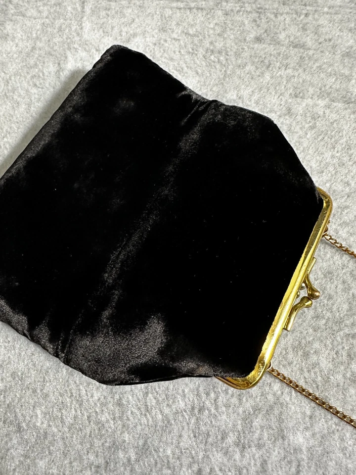 Cartera de Colección Coleccionable Terciopelo Monedero Teatro Boda Bolso de Mano Raro De Colección Foto 2 de 4