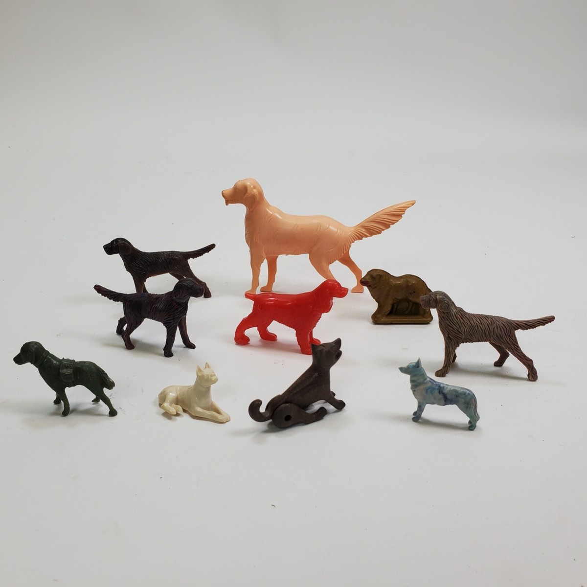 Vintage 50s 60s Collection of 10 Plastic Toy Dog Figures | eBay