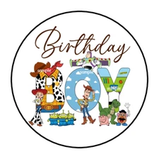 TOY BIRTHDAY BOY ENVELOPE SEALS STICKERS LABELS 1.5" ROUND (30)