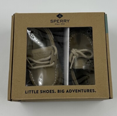Sperry Top Sider Intrepid Crib Linen/Oat Toddlers Girls Shoes Size 4 M