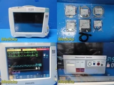 Philips Intellivue MP50 Patient Monitor W/ Leads & MMS/Press/Print Modules~35222