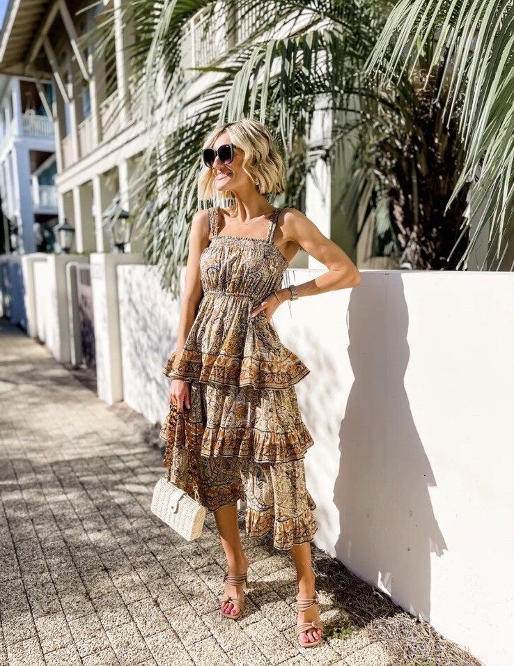 gold knit midi dress Rudy Off The Shoulder Sheer Knit Midi Dress in Gold|MILLY in Gold