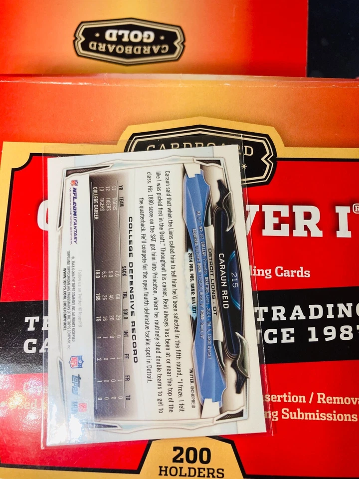 Caruan Reid RC 2014 Topps Chrome Refractor Lions  #215    *V358* - Image 2 of 2