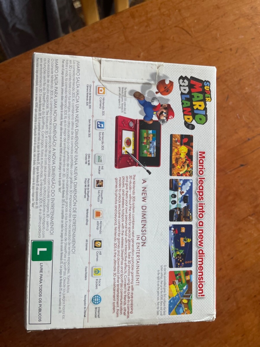 Nintendo 3DS Super Mario 3D Land Holiday Bundle Flame Red Handheld