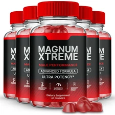 (5 Pack) Magnum Xtreme Men ed Gummies, MagnumXtreme Male Energy Support Gummies