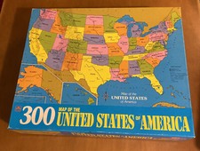 Golden Map Of The United States 300 Piece Puzzle Sealed from 1990